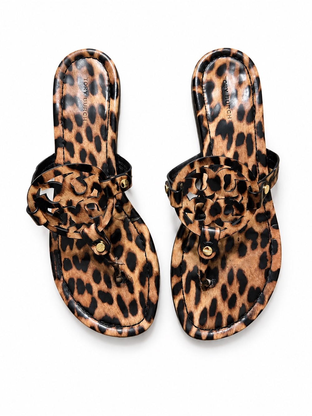 Tory Burch Miller Leopard Print Thong Sandals